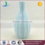 Matt Blue Ceramic Vase Painted by Hand for Hotel Decoration thumbnail-3