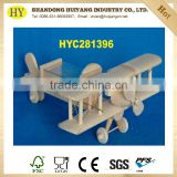 cheap natural unfinished wooden plane toy