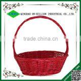 Hand Woven Red Wicker Gift Basket for Christmas thumbnail-2