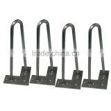 16 Inch Set of Four Steel Hairpin Table Legs for End Tables thumbnail-4