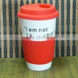 Hot Selling Ceramic Mug Coffee Mug With Silicone Lid thumbnail-1