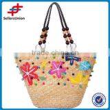 Knit Flower Print Design Beach Bags thumbnail-1