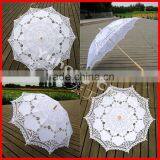 Victorian Style White Lace Crafts Parasol for Promotion thumbnail-1
