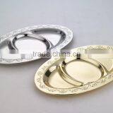 Custom Logo Metal Serving Trays Wholesale Stainless Steel Cooking Plate thumbnail-1