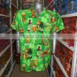 BEER BOTTLE PRINT HALF SLEEVES HAWAIIAN SHIRT thumbnail-4