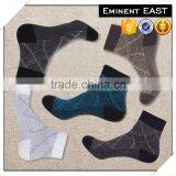 Low MOQ Wholesale OEM Custom Man Socks Business Cotton Socks Diamond Pattern thumbnail-1