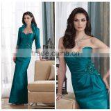 Fashion Green Long Sleeve Casual Formal Dress for Mature Women thumbnail-1