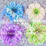 Sequin Flowers Peony Flowers Sequin Peony Flowers With Feather thumbnail-1