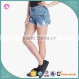 Custom Wholesale Woman Denim Distressed Jeans Shorts Women 2016 thumbnail-3