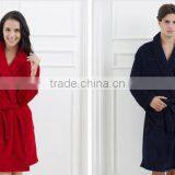 Womens and Mens Hotel Coral Bleece Bathrobe thumbnail-2