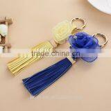 New Design Handmade DIY pu Rose Leather Tassel Bag Charms/iphone 7 Phone Cover Bag Pendant Pu-23 thumbnail-5