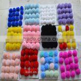 Fashion Charm Genuine Rex Rabbit Fur Pom Pom for Keychain/ Handbag Pendant - Red Frosted thumbnail-4