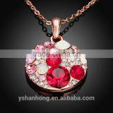 Fashion Zircon Inlaid Pendant Necklace thumbnail-5