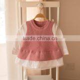 S32908W Knitted Sweater Dress Pullovers Sweaters With Lace Shrugs Dresses Crochet Long Girls Sweater thumbnail-1