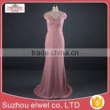 Beaded Pink Long Evening Dress thumbnail-2