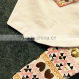 2.14 Valentine Pink/golden Heart Aztec Pant Baby Kids Wear Girls Spring Clothes With Matching Necklace and bw Set thumbnail-4