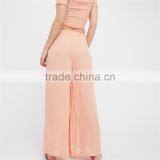 Fancy Wide Trousers Solide Color Dress Pants for Women Panama Sets thumbnail-3