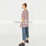 Wholesale T-shirts Cotton Women Short Sleeve T-Shirts Mid-long Style thumbnail-2