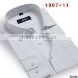 2016 New Style Fashion Long Sleeve Men's Dress Shirt Cotton Yarn Dyed Shirt Grey Fabric thumbnail-1