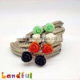 8.5cm Flower Antique Brass Engraving Sewing Handbag Rose Metal Purse Frame thumbnail-1