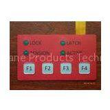 Custom Made Red Plastic Membrane Switch Overlay 200HZ - 1500HZ thumbnail-1