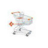 Chrome Plated Metal Supermarket Shopping Cart 100L Asian Design thumbnail-1