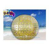 Nontoxic Yellow Inflatable Zorb Ball , Heavy Duty Plastic Water Walking Ball thumbnail-1