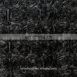 Most New Design Black Satin Rosette Wedding Table Skirt thumbnail-2