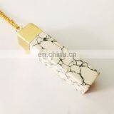 New Arrival Geometrical Shaped Howlite Pendant Necklace thumbnail-6
