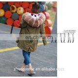 Real Sexy Women Mink Fur Lined Parka Coat thumbnail-3