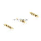 Wholesale Cheap Engraved Gold 14 mm X 4 mm Custom Metal Jewelry Tags Oval