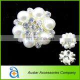18mm Pearl Rhinestone Crystal Embellishment,rhinestone Cluster for Wedding Invitation Card