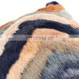 Oeko-Tex Certified Fluffy Flame Retardant Square Colorful Long Hair Faux Fur Cushion Cover Pillow Case thumbnail-2