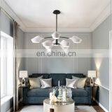 Artistic Modern Chandelier LED Pendant Light White and Black Hanging Lamp thumbnail-1