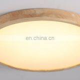 Wooden Color Round Bedroom Macaron Lamp Ultra Slim Modern LED Ceiling Lights For Living Room thumbnail-4