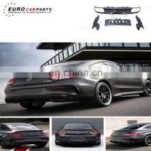 2019 Year W205 C63 Rear Diffuser Fit for C Class W205 C63 2 Door 4 Door Rear Diffuser With Tips thumbnail-3