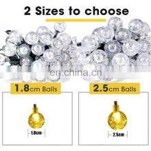 Waterproof Solar Powered Patio Lights Outdoor 2.5cm 1.8cm Ball Globe Led Bunch Lights thumbnail-2
