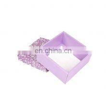 Elegant Purple 350g Cardboard Paper Box Customized Logo Foldable Box for Birthday Gift Box thumbnail-4