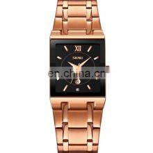 SKMEI 9263 Relojes Para Hombre Stainless Steel Quartz Business Luxury Watch Japan Movement Gold Mens Watches thumbnail-3