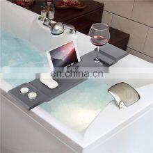 Hot Sale High Quality Simple Luxury Apartment Hotel Bamboo Bathtub Caddy Tray thumbnail-2
