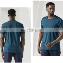 2023 New Wholesale Ice Silk Lightweight Gym Fitness Shirt Top Quick Dry Stripe Print Slim Fit Workout Sports T-Shirt For Men thumbnail-5