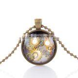 Wholesale Unique Design Vintage Bronze Time Machine Pendants Steampunk Necklace Cheap Price thumbnail-4