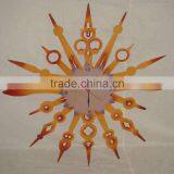 2015 Hot Sales China Production Indoor Metal Crafts Sun Shaped Wall Clock