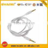 Hot Selling High Quality Colorful 3.5mm Male to Male Flat Noodle AUX Stereo Audio Cable thumbnail-4