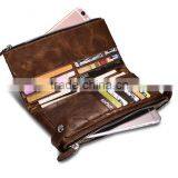 Icarer Classical Real Leather Handbag Zipper Wallet With Card Slot thumbnail-2