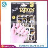 2015 new and fun easy to apply metallic waterproof nail art sticker