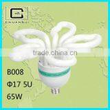 low price, high lumen 5U 65W plum blossom energy saving light