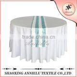 Fancy Tiffany Blue Stripe Sequin Embroidery Table Runner for Wedding thumbnail-1