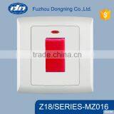 45A Double Pole Switch With Neon MZ016