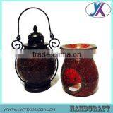 Vintage Handmade Decorative Glass Mosaic Hanging Glass Lantern thumbnail-3